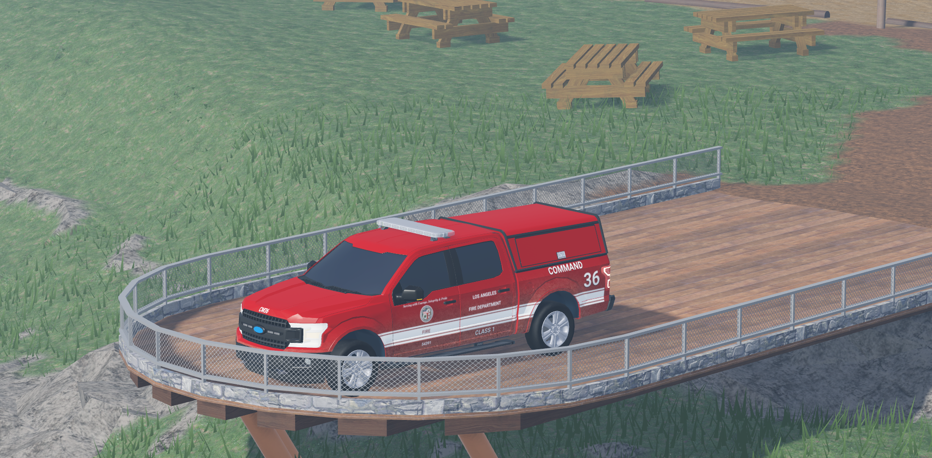 Firefighters in action